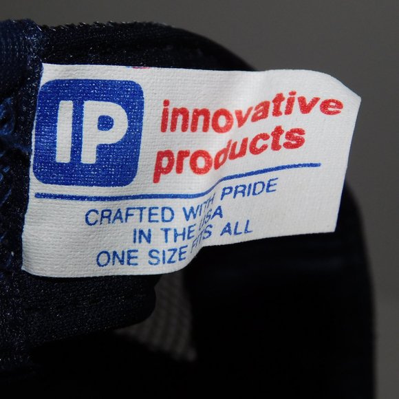 Vintage 80s Disney EPCOT Blue Gold Embroidered Snap back Trucker Hat Cap - Picture 4 of 7